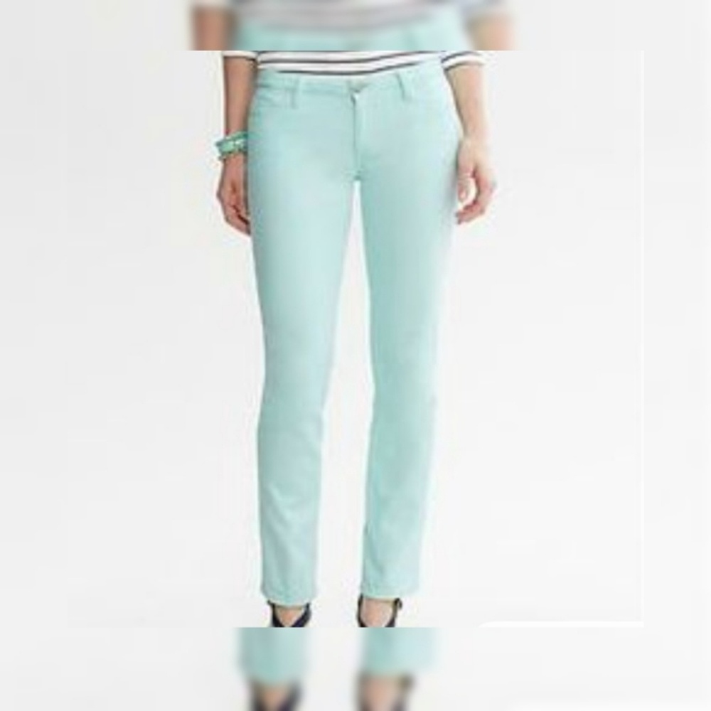 Banana republic 26 ankle cropped Misty Skinny Jeans Robbin egg blue